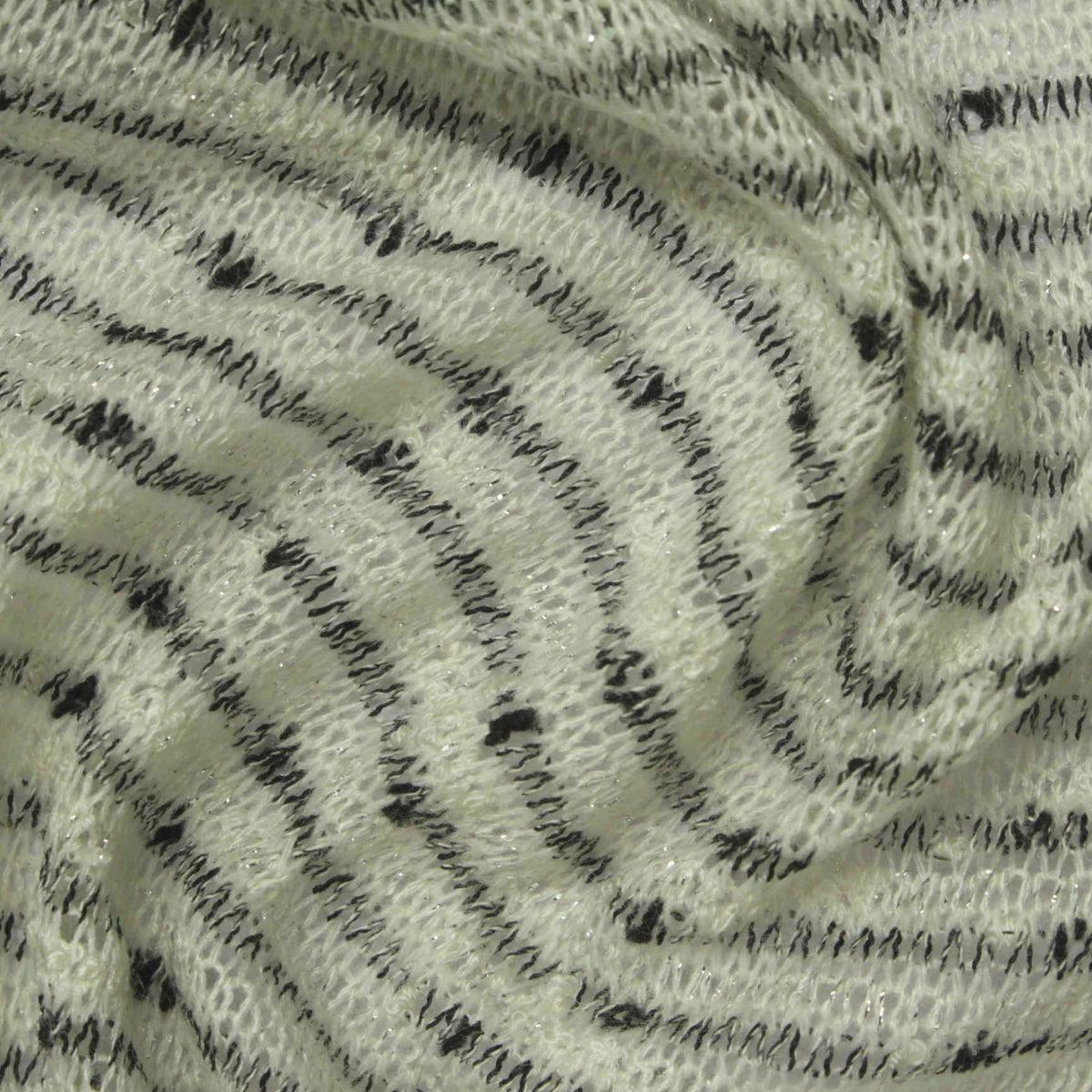 Black Abstract Chunky Knit, Polyester, 135 gsm