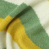 White Horizontal-Stripe Linen-Look, Viscose — texture