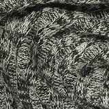 Black Heathered-Marl Rib Knit, Viscose-Poly — texture