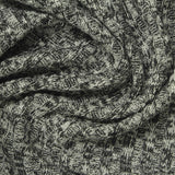 Black Heathered-Marl Rib Knit, Viscose-Poly