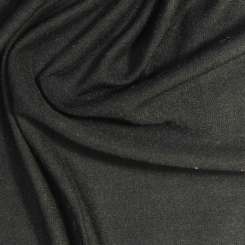 Jersey Knit Fabric, 196 gsm, 154 cm — Black