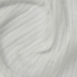 100% Polyester Rib Knit Fabric, 98 gsm, 151 cm — White