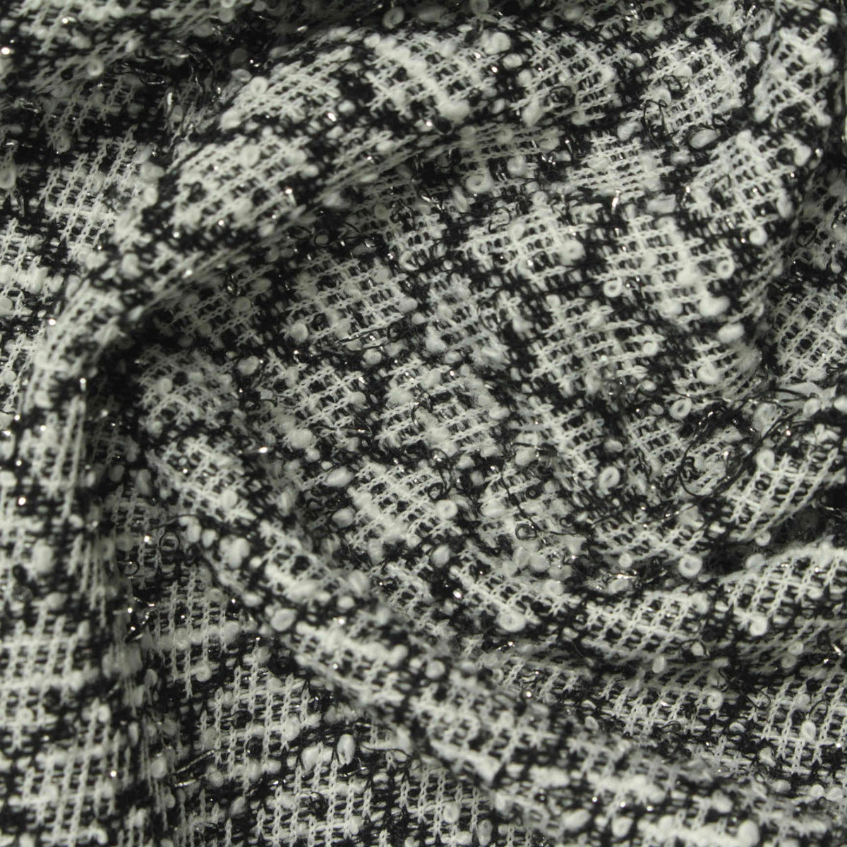 Black Textured-Check Jacquard, Polyester