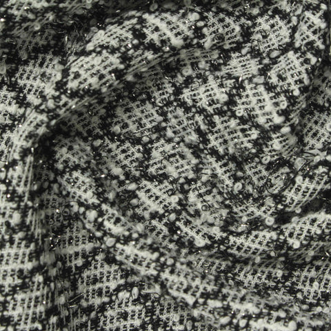 Black Textured-Check Jacquard, Polyester
