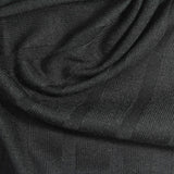 Polyester Viscose Rib Knit Fabric, 170 gsm, 175 cm — Black