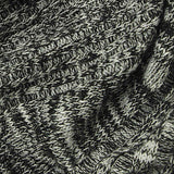 Black Heathered-Marl Rib Knit, Polyester — texture
