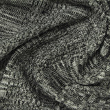Black Heathered-Marl Rib Knit, Polyester