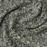 Viscose Polyester Stretch Rib Knit Fabric, 203 gsm, 150 cm — Grey
