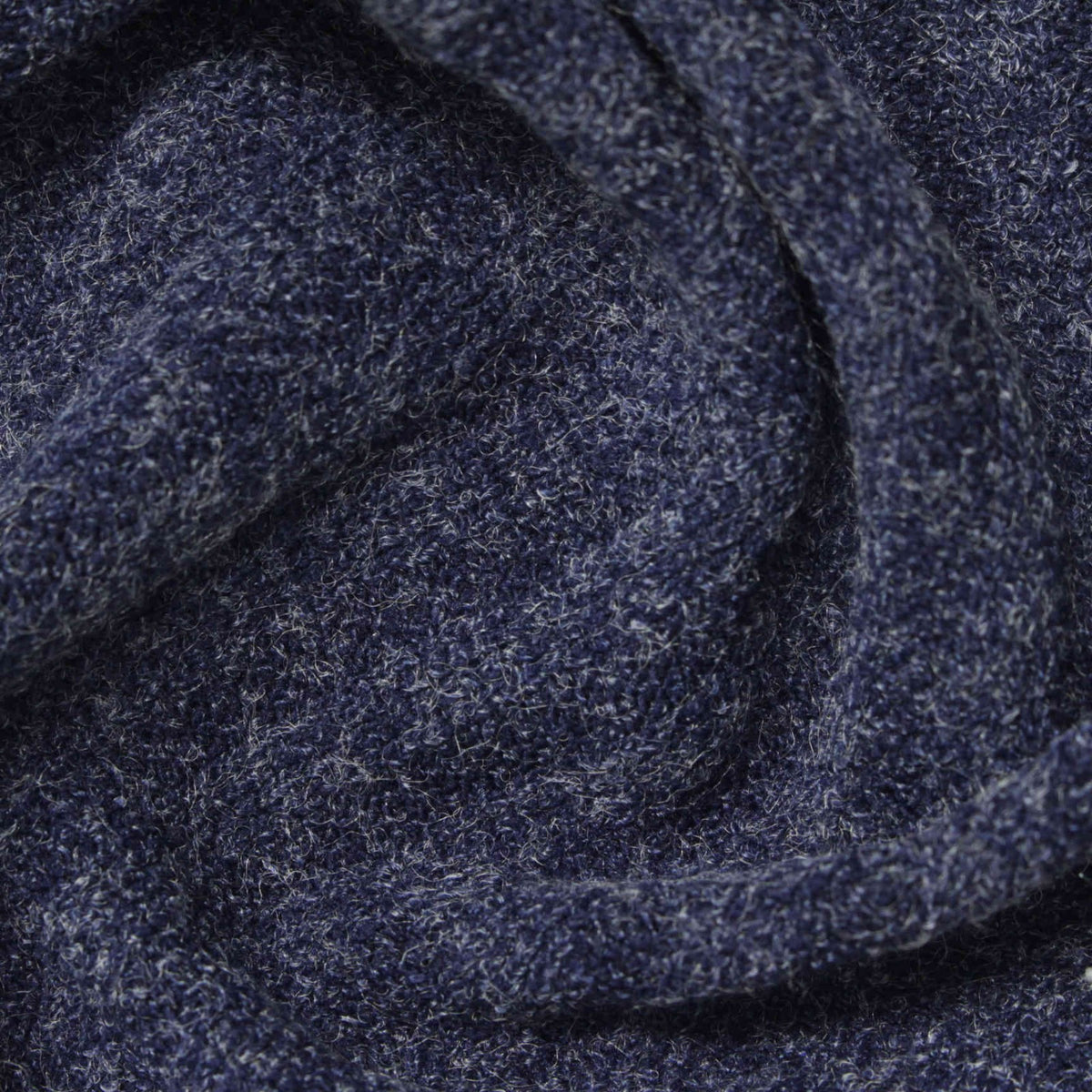 Blue Marl Rib Knit, 315 gsm
