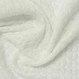 Polyester Stretch Waffle Knit Fabric, 190 gsm, 164 cm — White