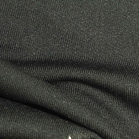 Polyester Stretch Jersey Knit Fabric, 164 gsm, 160 cm — Black