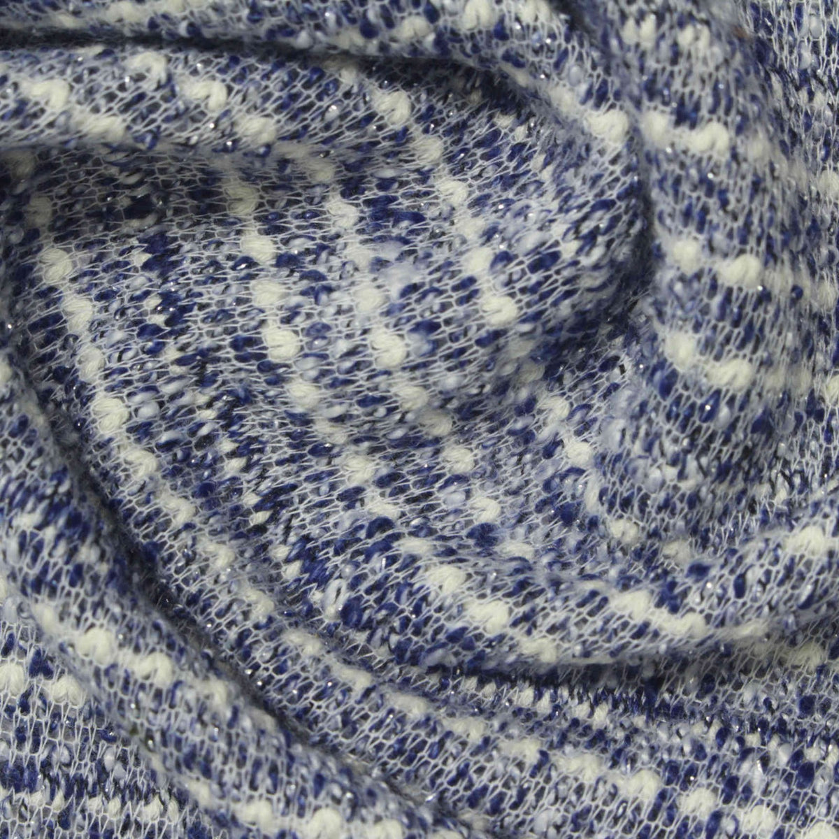 White Dots Bouclé, Poly-Cotton
