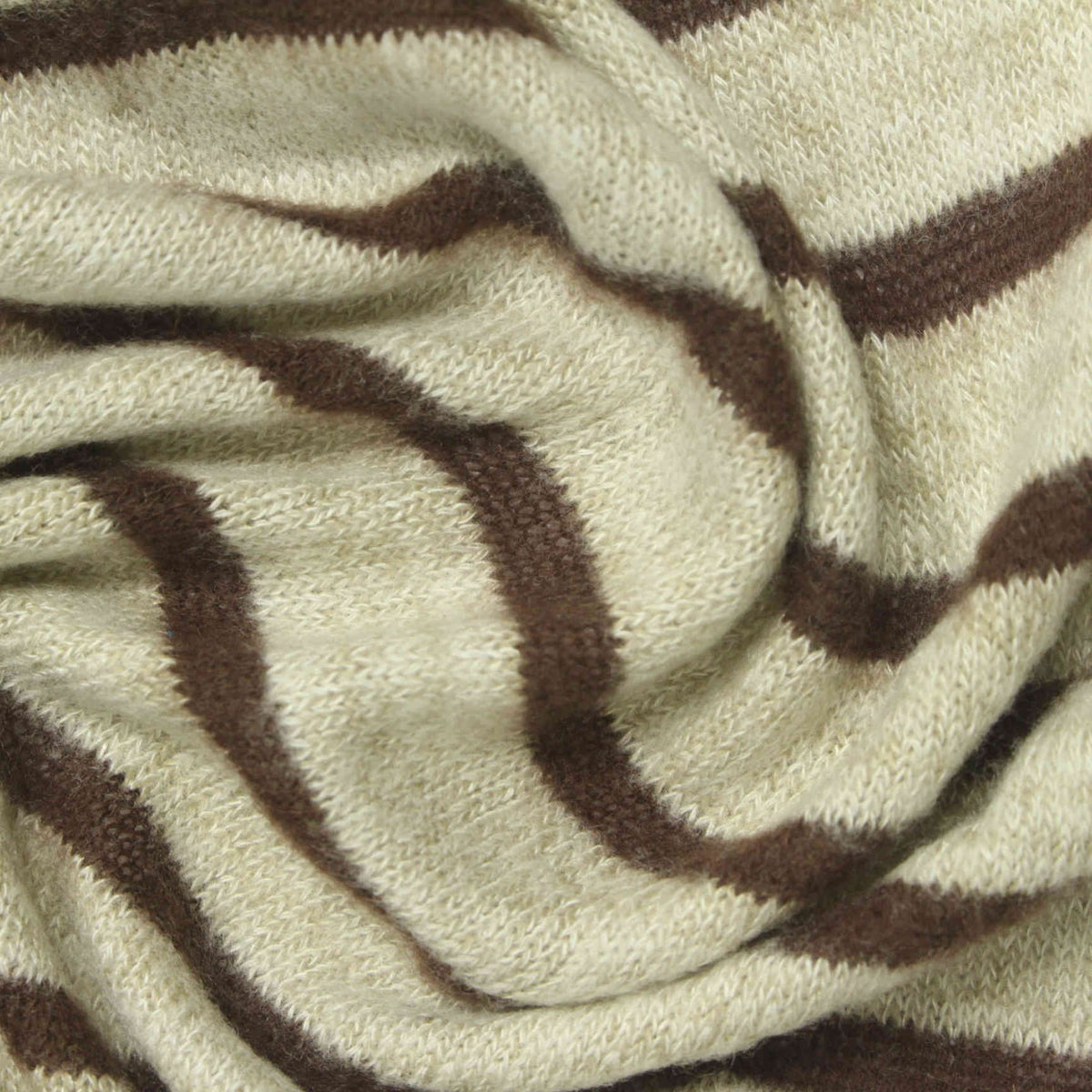 Brown Stripes Chunky Knit, Viscose-Poly