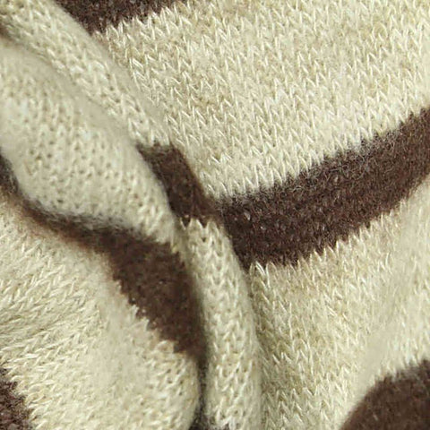Brown Stripes Chunky Knit, Viscose-Poly
