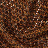 Dark Brown Openwork Jacquard, Polyester — texture
