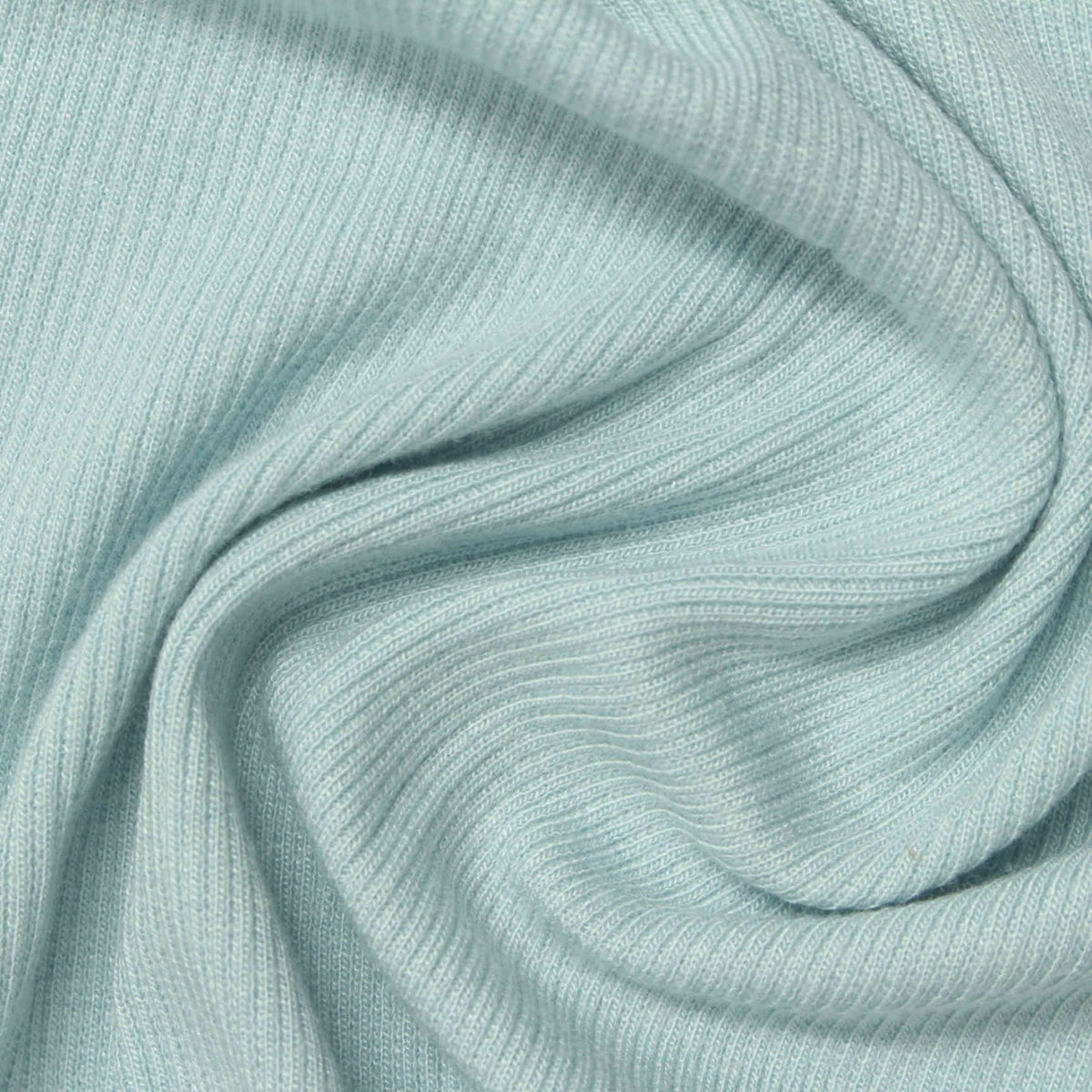 Viscose Stretch Rib Knit Fabric, 255 gsm, 105 cm — Blue