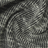 Black Heather Rib Knit, Poly-Cotton