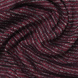Dark Red Marl Chunky Knit, Viscose-Metallic