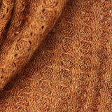 Warm Brown Openwork Waffle Knit, Poly-Viscose — texture