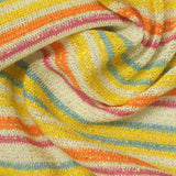 Yellow Horizontal-Stripe Chunky Knit, Cotton-Poly
