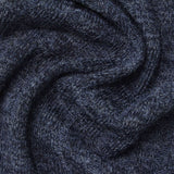 Dark Blue Marl Rib Knit, Poly-Viscose