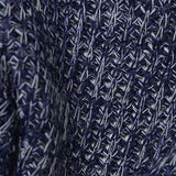 Navy Marl Rib Knit, Poly-Cotton — texture