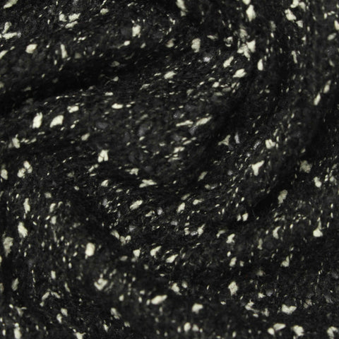 Black Marl Chunky Knit, Polyester, 346 gsm