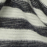 Dark Blue Stripes Chunky Knit, Poly-Cotton — texture