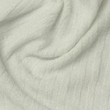 Polyester Stretch Rib Knit Fabric, 282 gsm, 159 cm — White