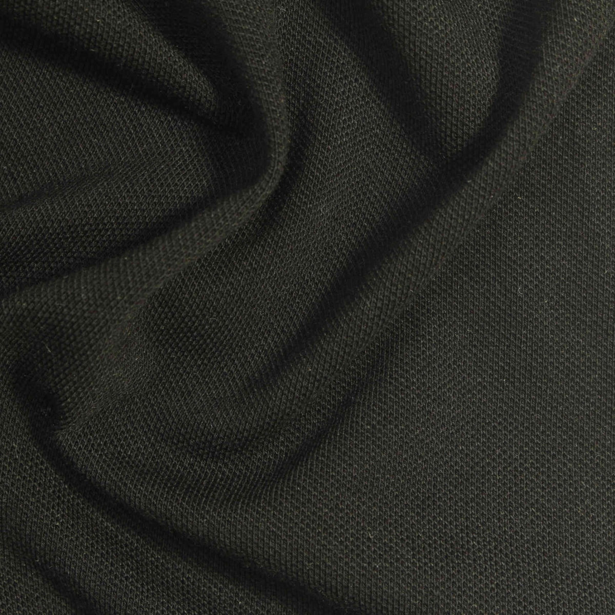Cotton Viscose Stretch Piqué Knit Fabric, 200 gsm, 200 cm — Green