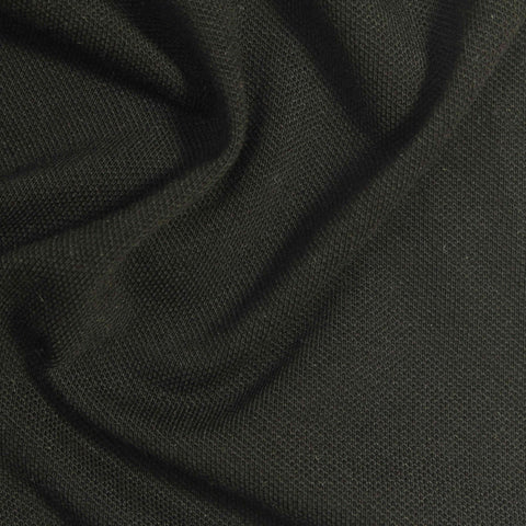Cotton Viscose Stretch Piqué Knit Fabric, 200 gsm, 200 cm — Green
