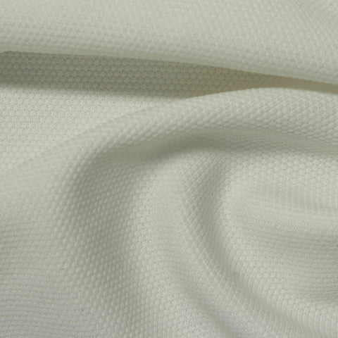 Polyester Stretch Knit Fabric, 260 gsm, 160 cm — White