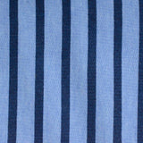 Dark Blue Stripes French Terry, Cotton-Poly