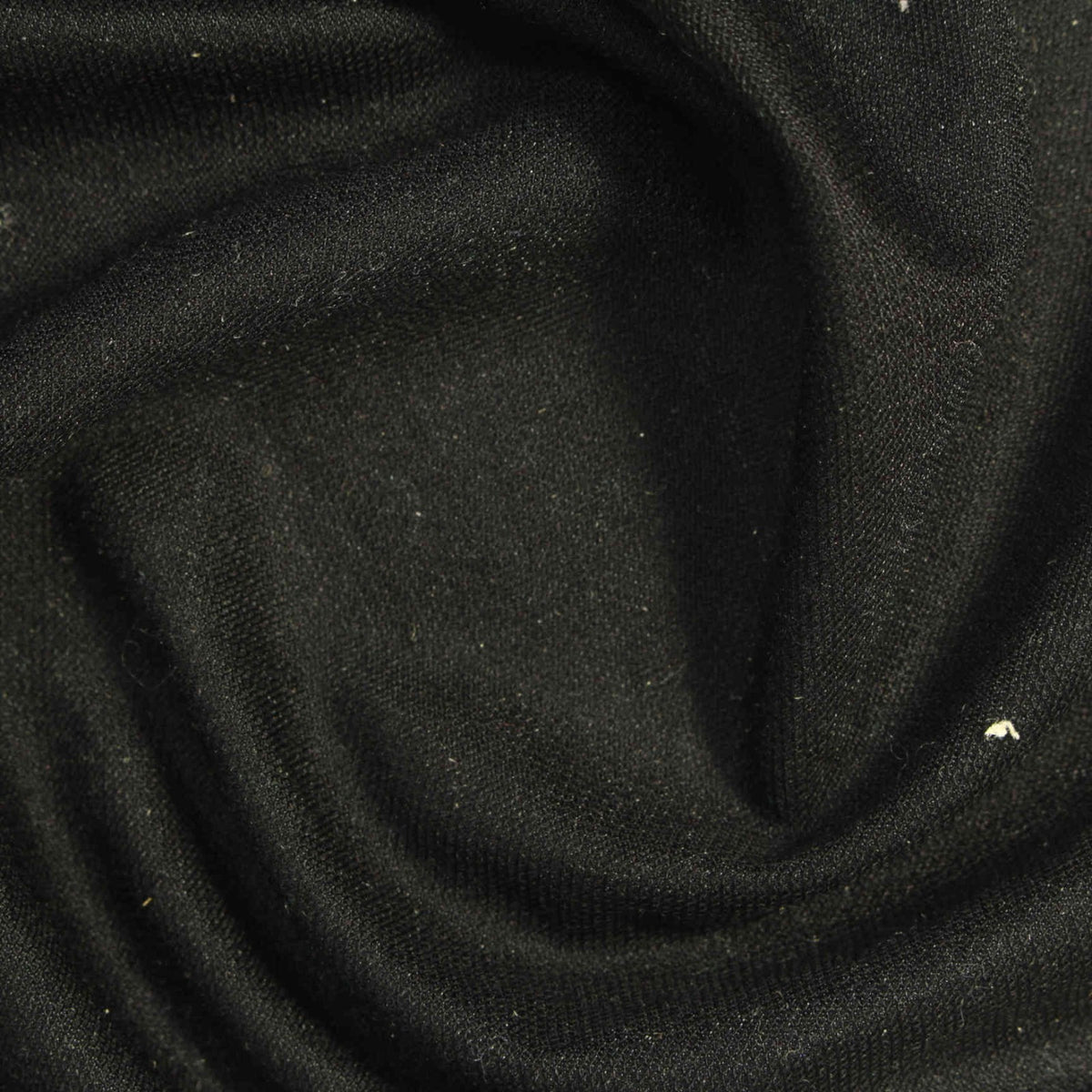 Viscose Nylon Piqué Knit Fabric, 150 gsm, 180 cm — Black