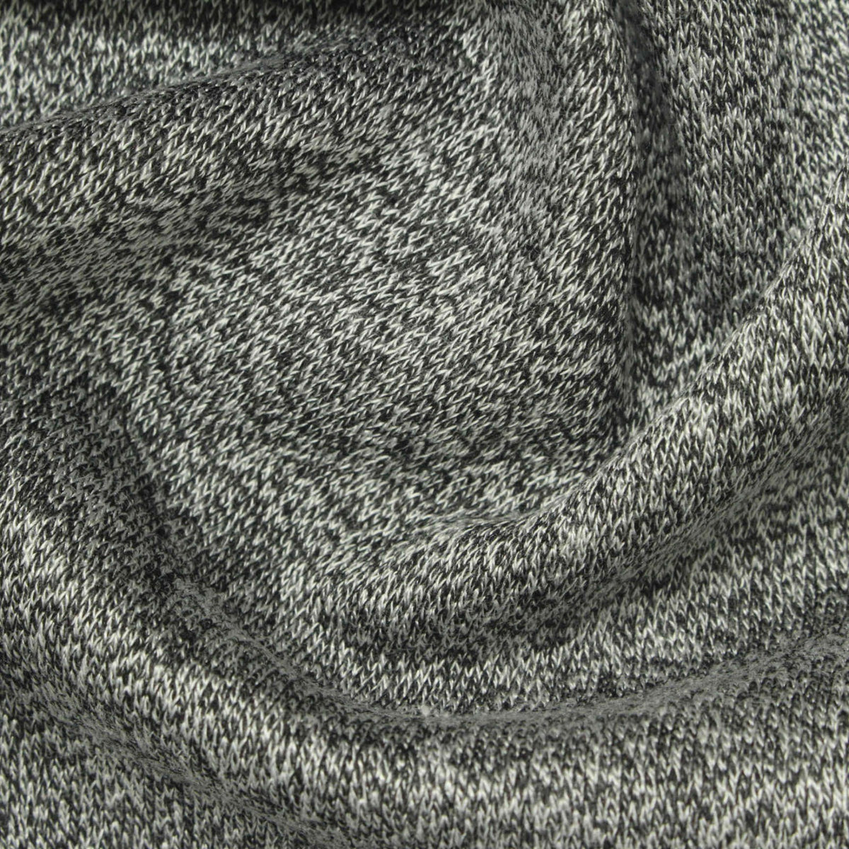 Black Marl Chunky Knit, Poly-Cotton, 280 gsm