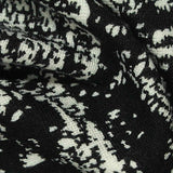 Black Abstract Ponte Knit, Viscose-Nylon — texture