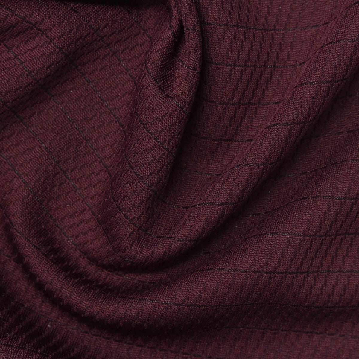 Burgundy Grid Jacquard, Polyester