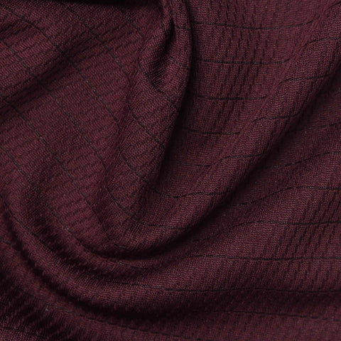 Burgundy Grid Jacquard, Polyester