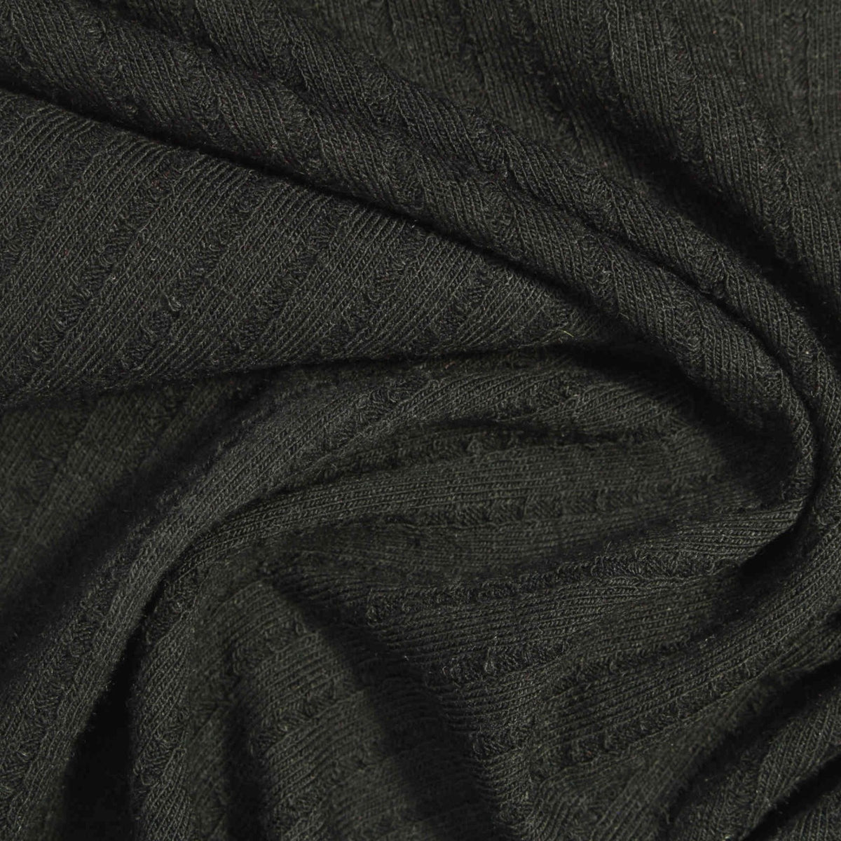 Jacquard Polyester Viscose Stretch Rib Knit Fabric, 200 gsm, 160 cm — Green