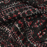 Black Flecks Interlock Knit, Polyester