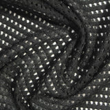 100% Polyester Mesh Fabric, 135 gsm, 170 cm — Black