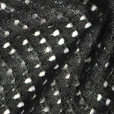 100% Polyester Mesh Fabric, 135 gsm, 170 cm — Black — texture