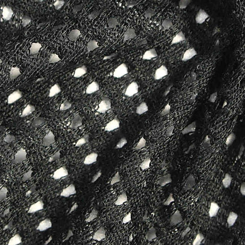 100% Polyester Mesh Fabric, 135 gsm, 170 cm — Black