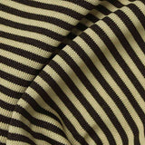 Brown Horizontal-Stripe Jersey Knit, Polyester — texture