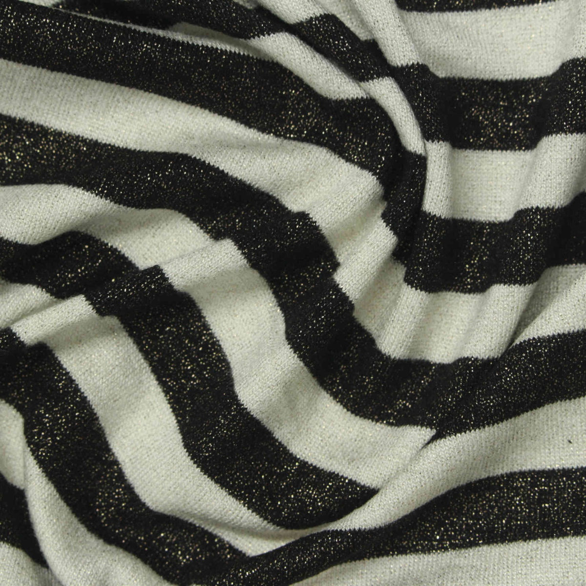 Black Horizontal-Stripe Jersey Knit, Poly-Viscose, 180 gsm, 160 cm, ref EF-241193