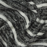 Black Horizontal-Stripe Jersey Knit, Polyester