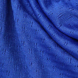 Jacquard Polyester Stretch Knit Fabric, 140 gsm, 155 cm — Blue — texture
