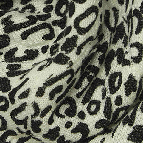 Black Leopard Jacquard, Poly-Viscose, 270 gsm
