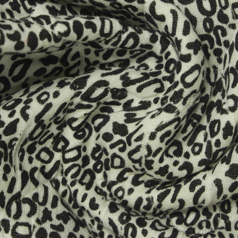Black Leopard Jacquard, Poly-Viscose, 270 gsm