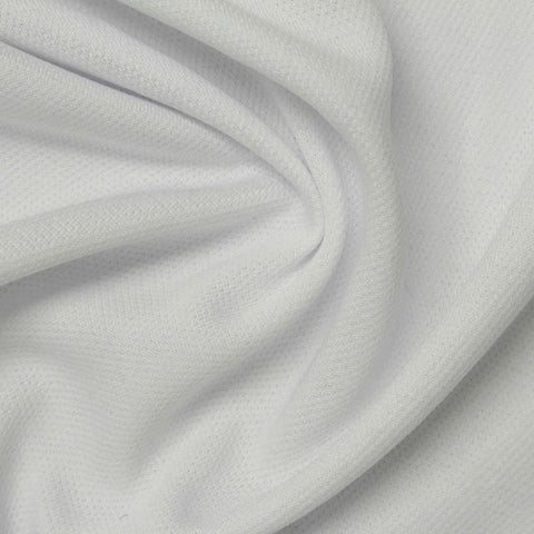 Striped 100% Polyester Knit Fabric, 164 gsm, 168 cm — White